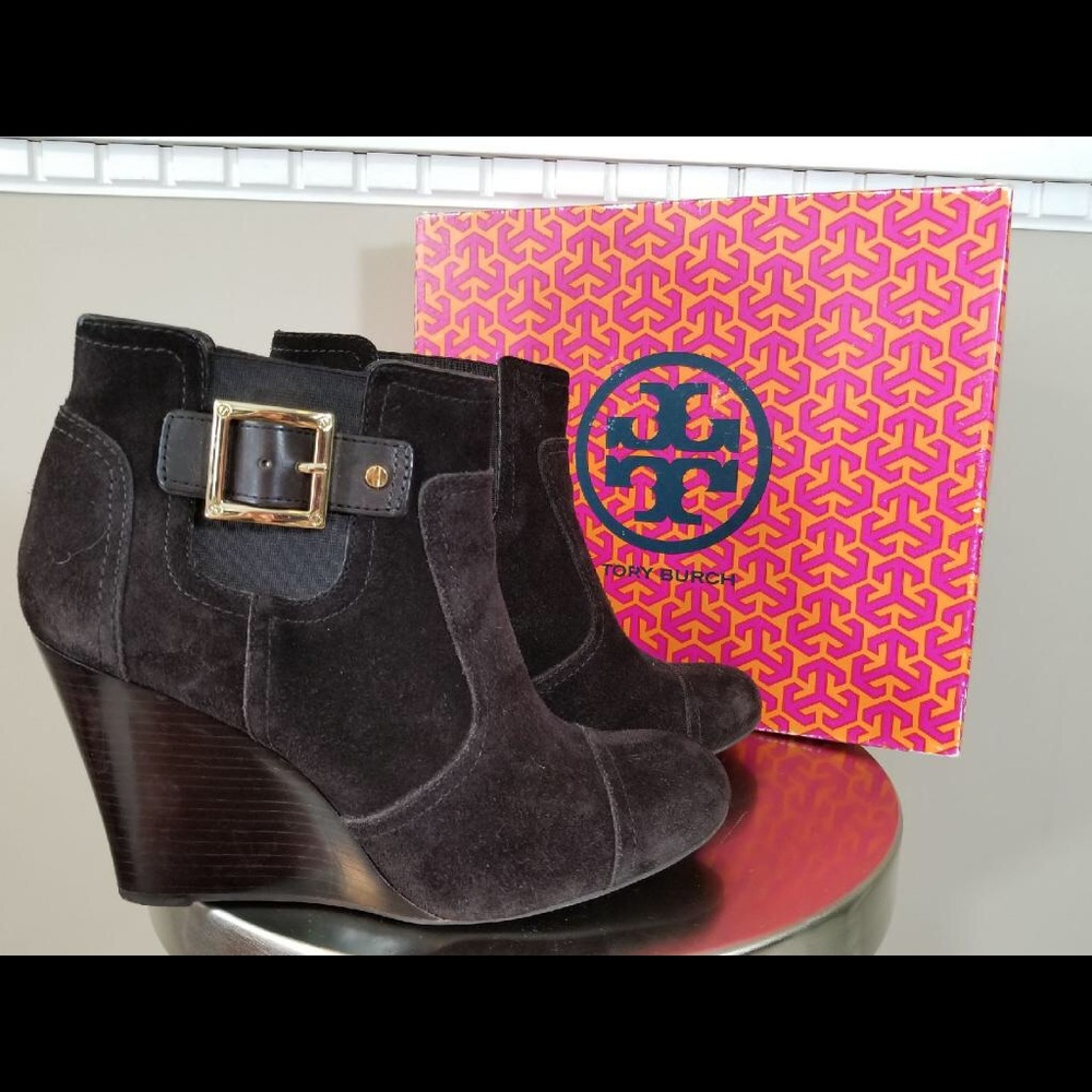 Tory Burch Adrienne Suede Wedge Boots